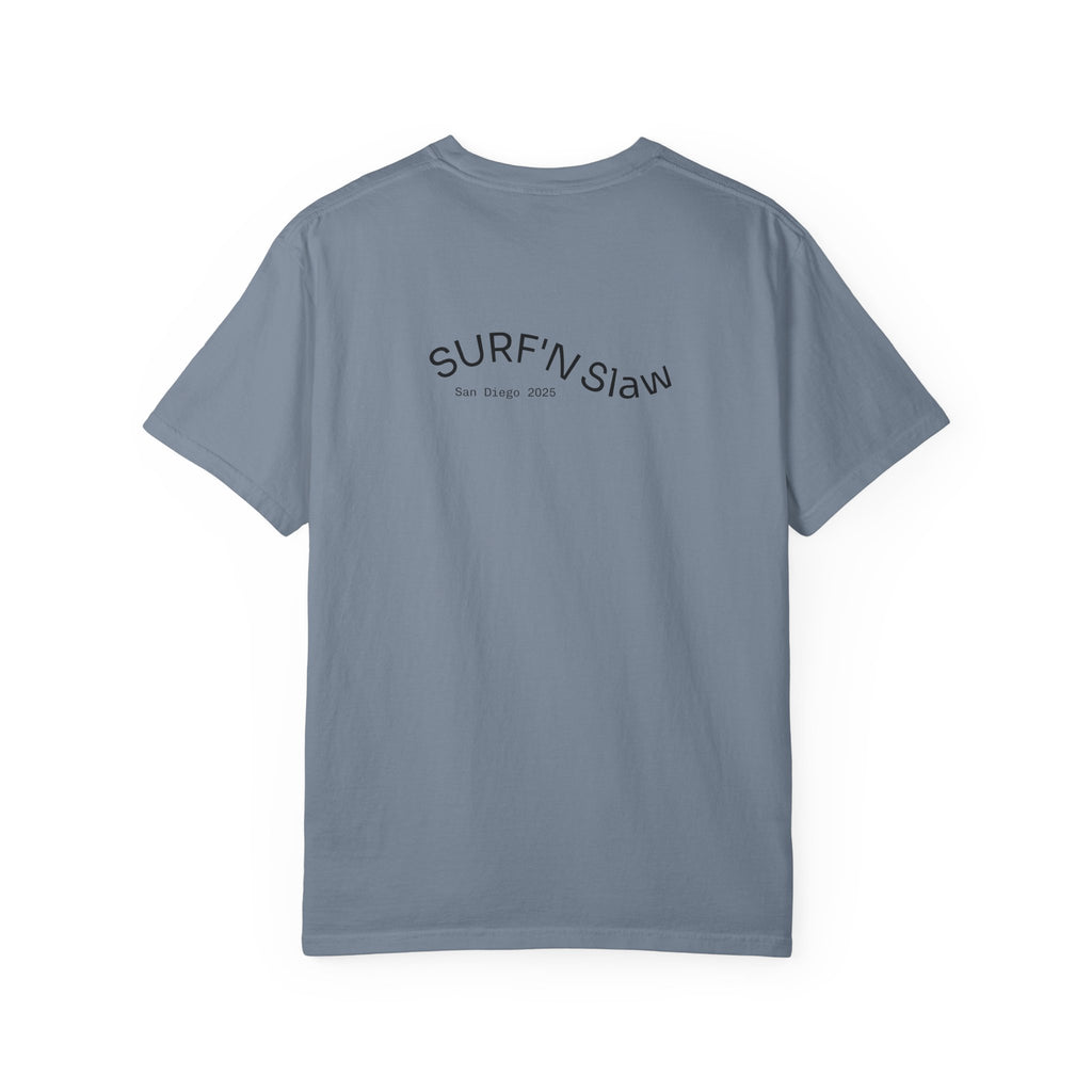 Okonomiyaki Japanese Vertical Script T-Shirt — Surf 'N Slaw San Diego 2025 Tee