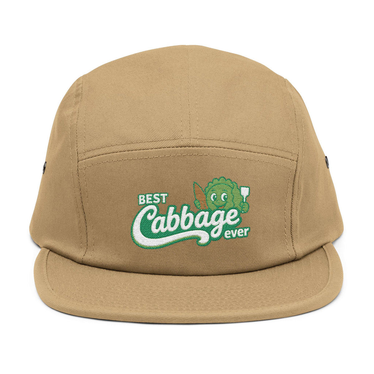 Best Cabbage Ever Embroidered 5-Panel Cap — Cute Vegetable Hat for Gardeners & Foodies