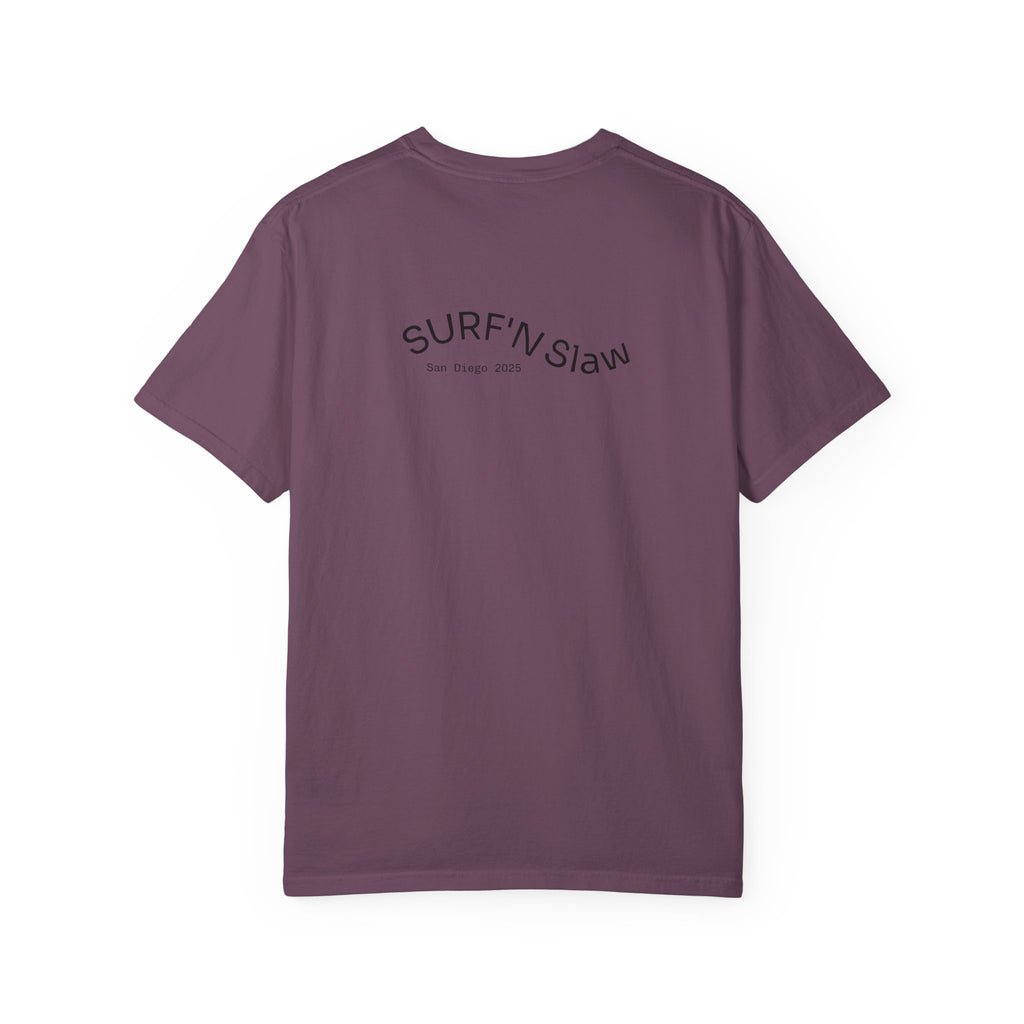 Okonomiyaki Japanese Vertical Script T-Shirt — Surf 'N Slaw San Diego 2025 Tee