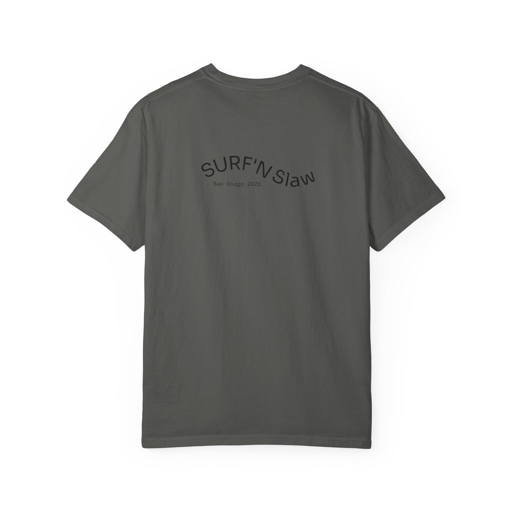 Okonomiyaki Japanese Vertical Script T-Shirt — Surf 'N Slaw San Diego 2025 Tee