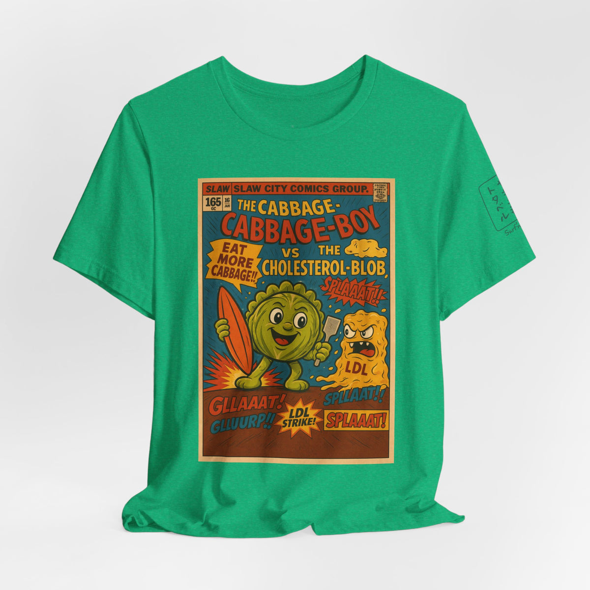 Cabbage Boy Retro Comic T‑Shirt — Vintage Veggie Cartoon Tee