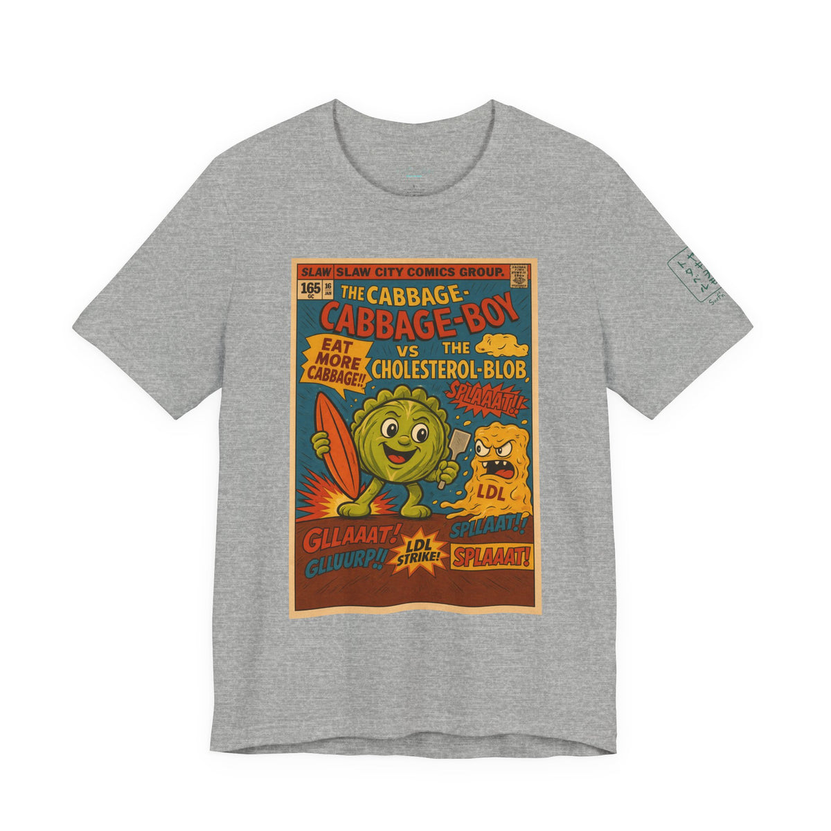 Cabbage Boy Retro Comic T‑Shirt — Vintage Veggie Cartoon Tee