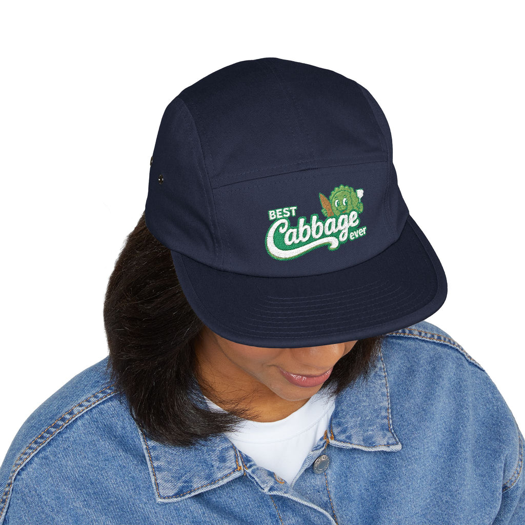 Best Cabbage Ever Embroidered 5-Panel Cap — Cute Vegetable Hat for Gardeners & Foodies
