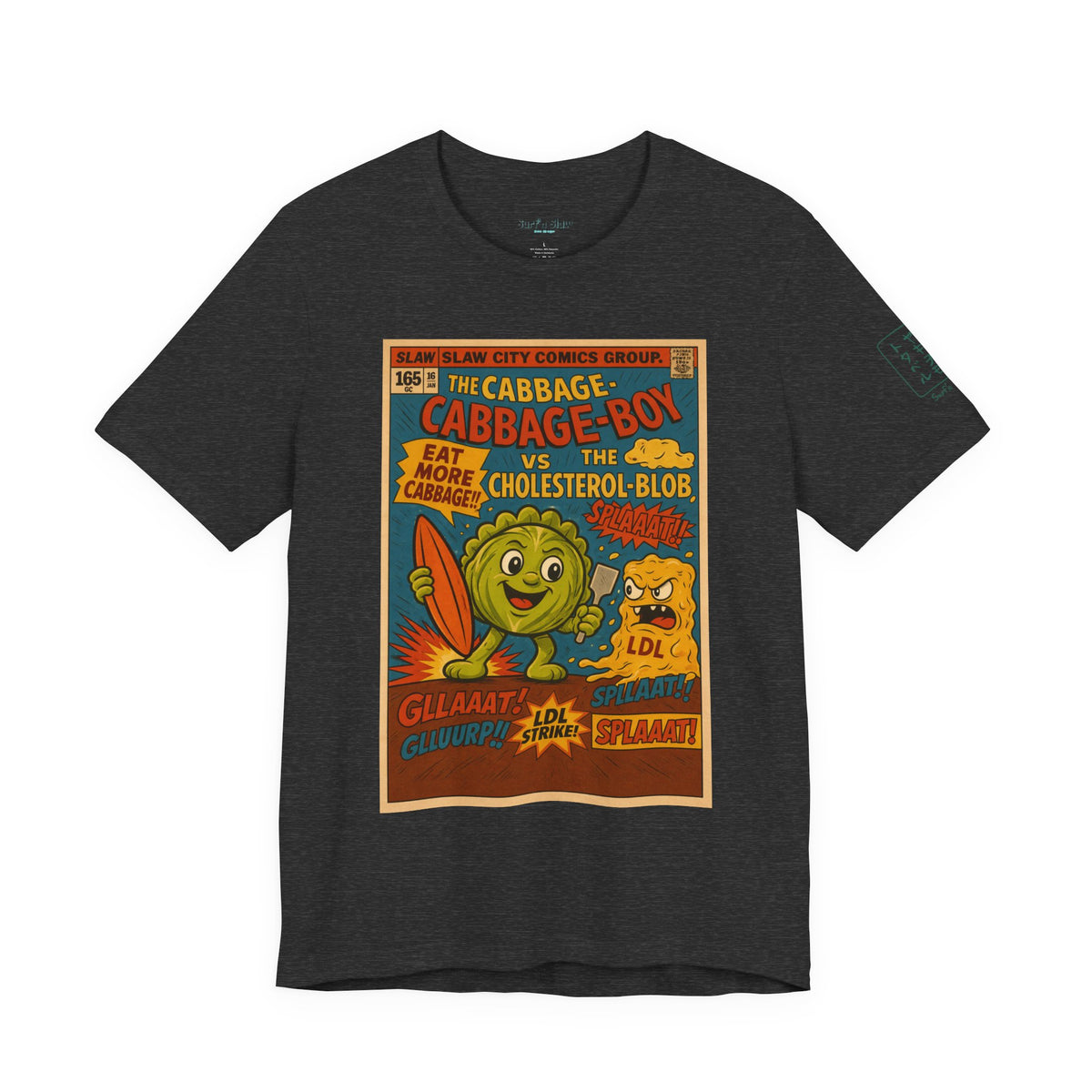 Cabbage Boy Retro Comic T‑Shirt — Vintage Veggie Cartoon Tee