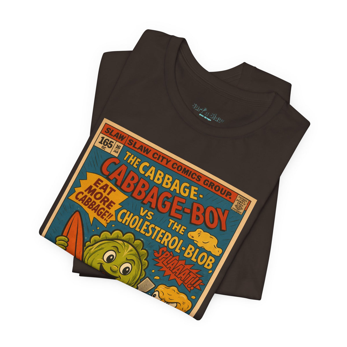 Cabbage Boy Retro Comic T‑Shirt — Vintage Veggie Cartoon Tee