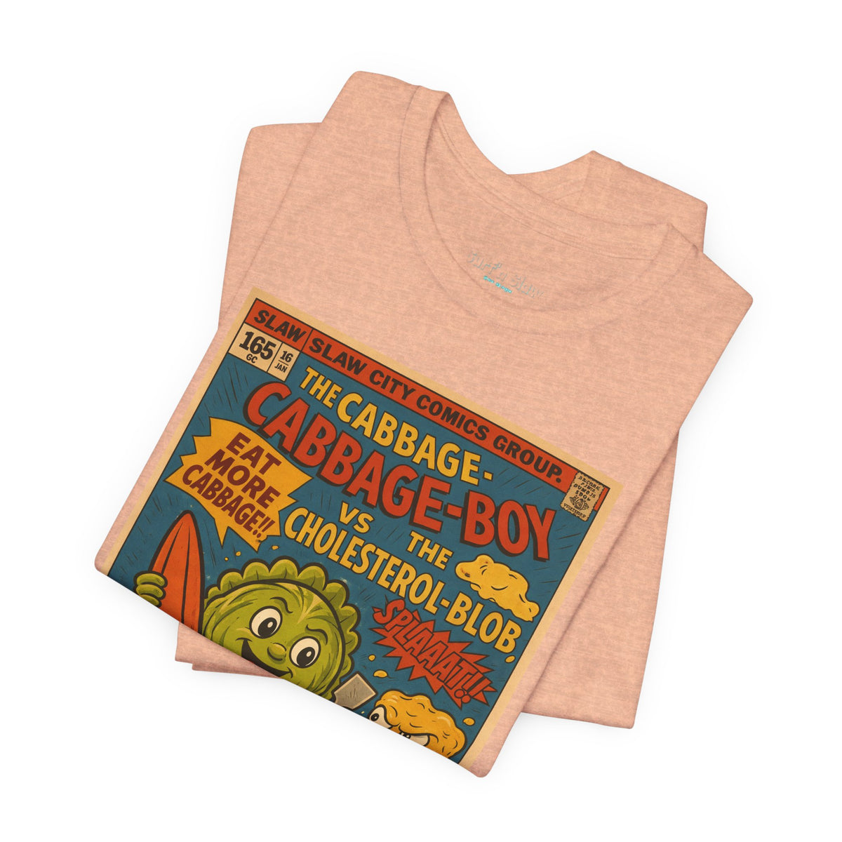 Cabbage Boy Retro Comic T‑Shirt — Vintage Veggie Cartoon Tee