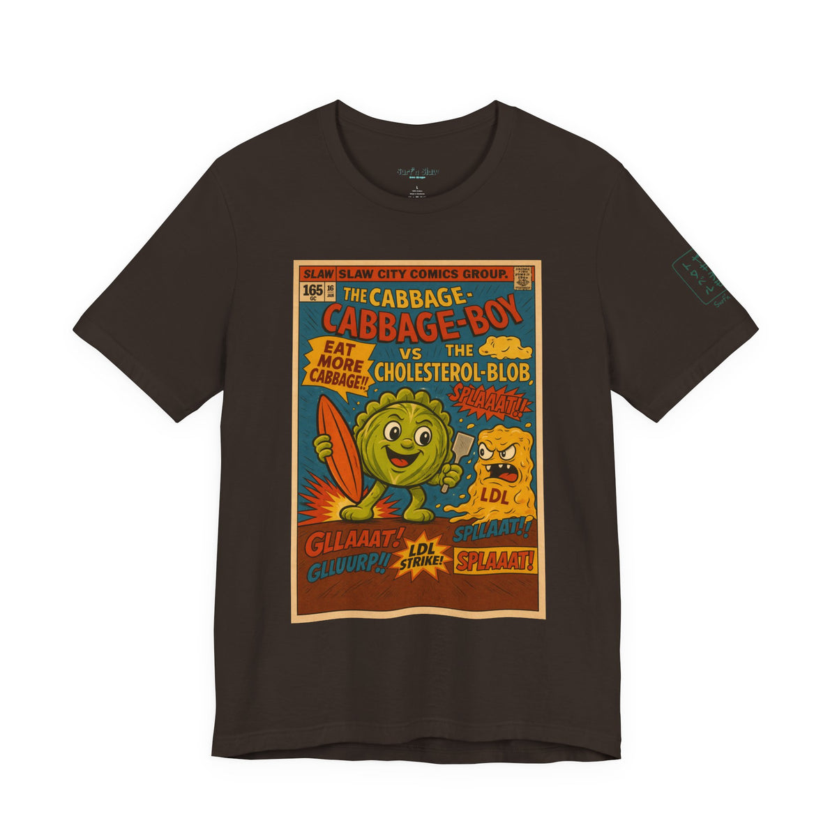 Cabbage Boy Retro Comic T‑Shirt — Vintage Veggie Cartoon Tee