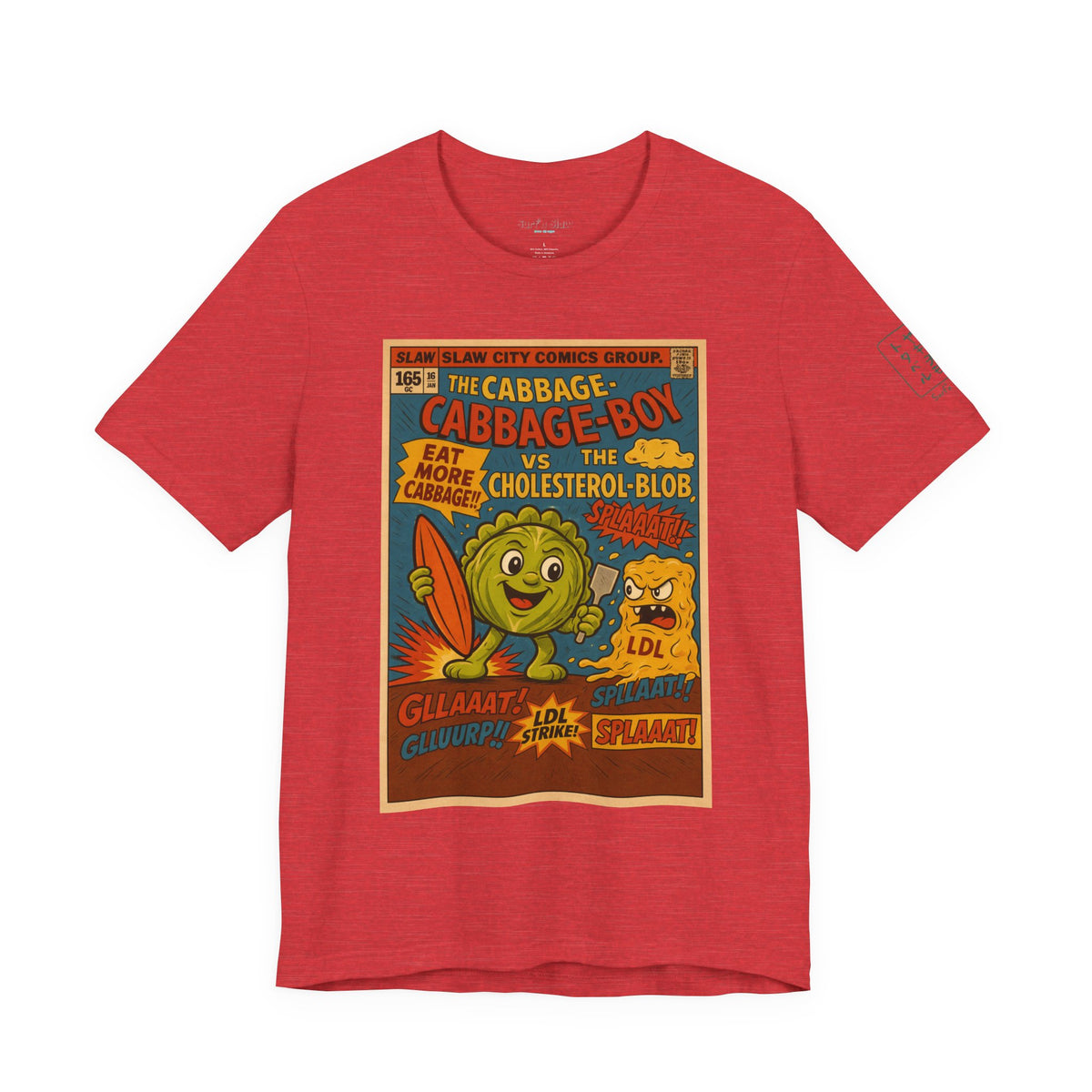 Cabbage Boy Retro Comic T‑Shirt — Vintage Veggie Cartoon Tee