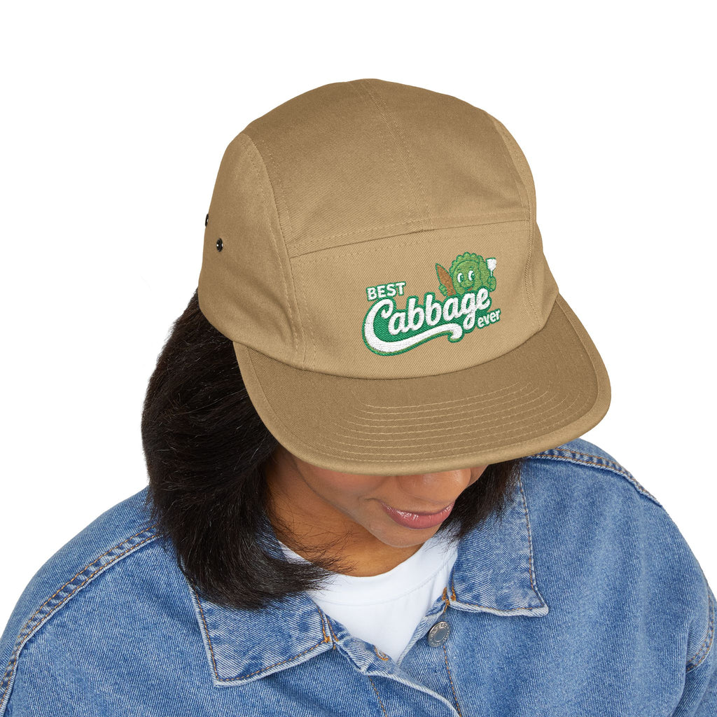 Best Cabbage Ever Embroidered 5-Panel Cap — Cute Vegetable Hat for Gardeners & Foodies