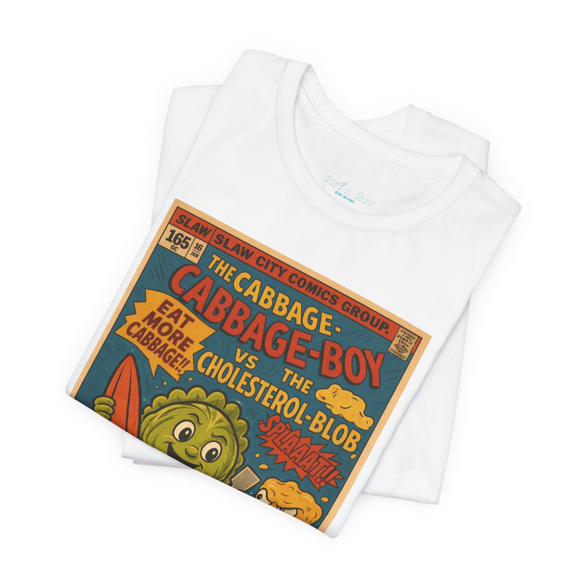 Cabbage Boy Retro Comic T‑Shirt — Vintage Veggie Cartoon Tee