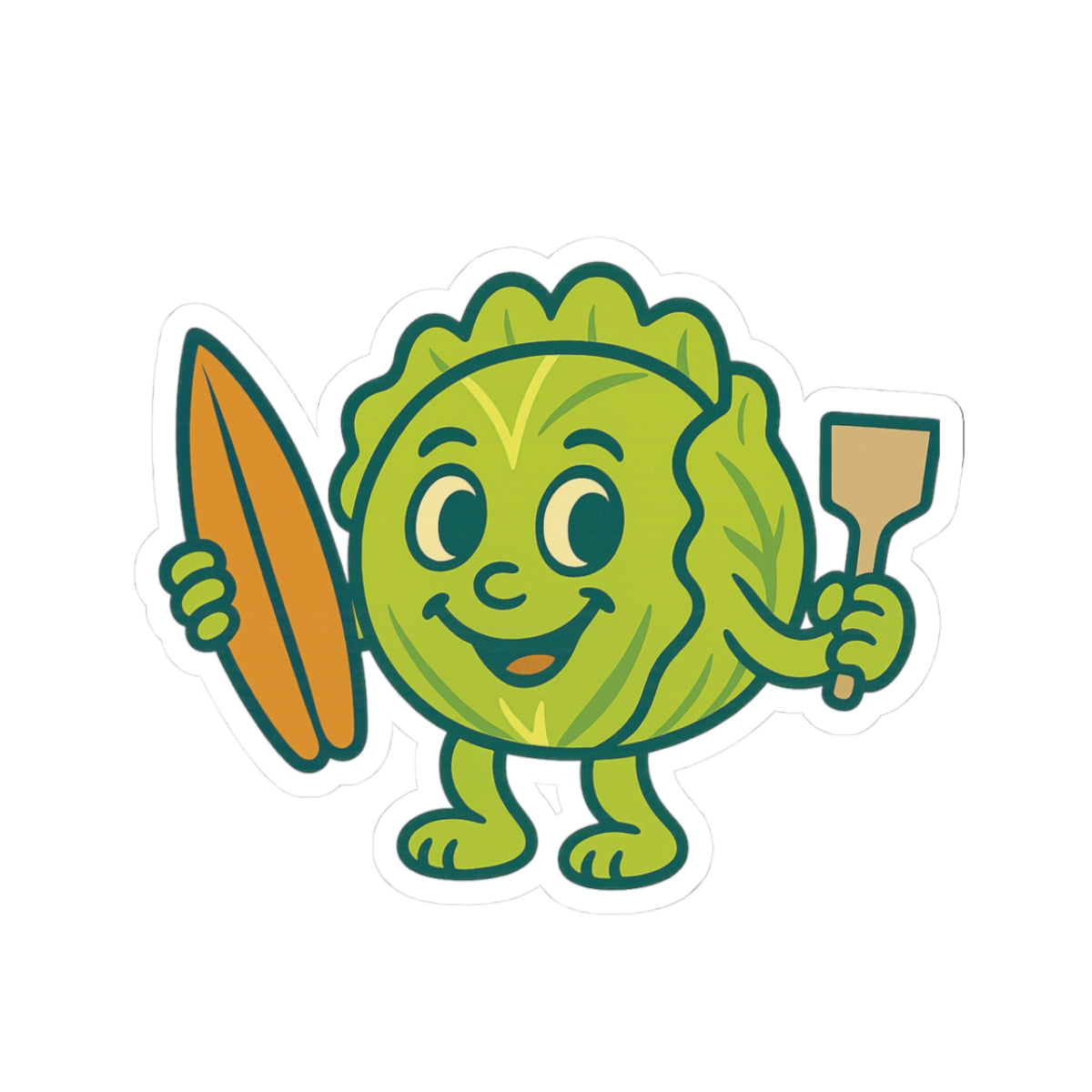 Surf'n Slaw Cabbage boy Sticker