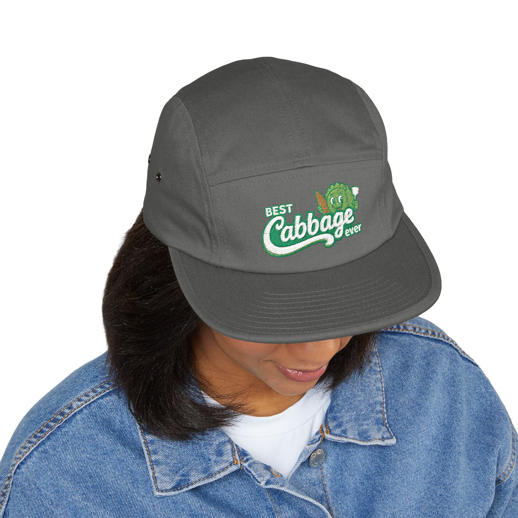Best Cabbage Ever Embroidered 5-Panel Cap — Cute Vegetable Hat for Gardeners & Foodies