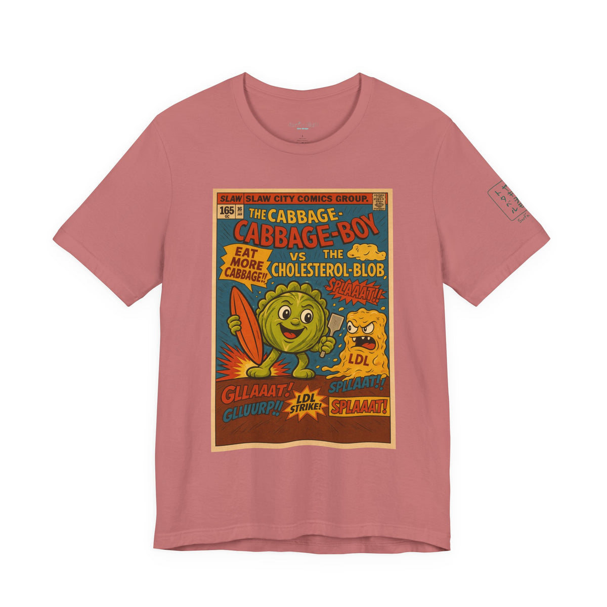 Cabbage Boy Retro Comic T‑Shirt — Vintage Veggie Cartoon Tee