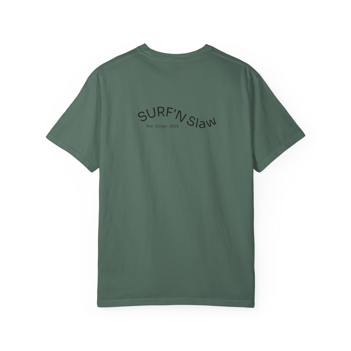 Okonomiyaki Japanese Vertical Script T-Shirt — Surf 'N Slaw San Diego 2025 Tee