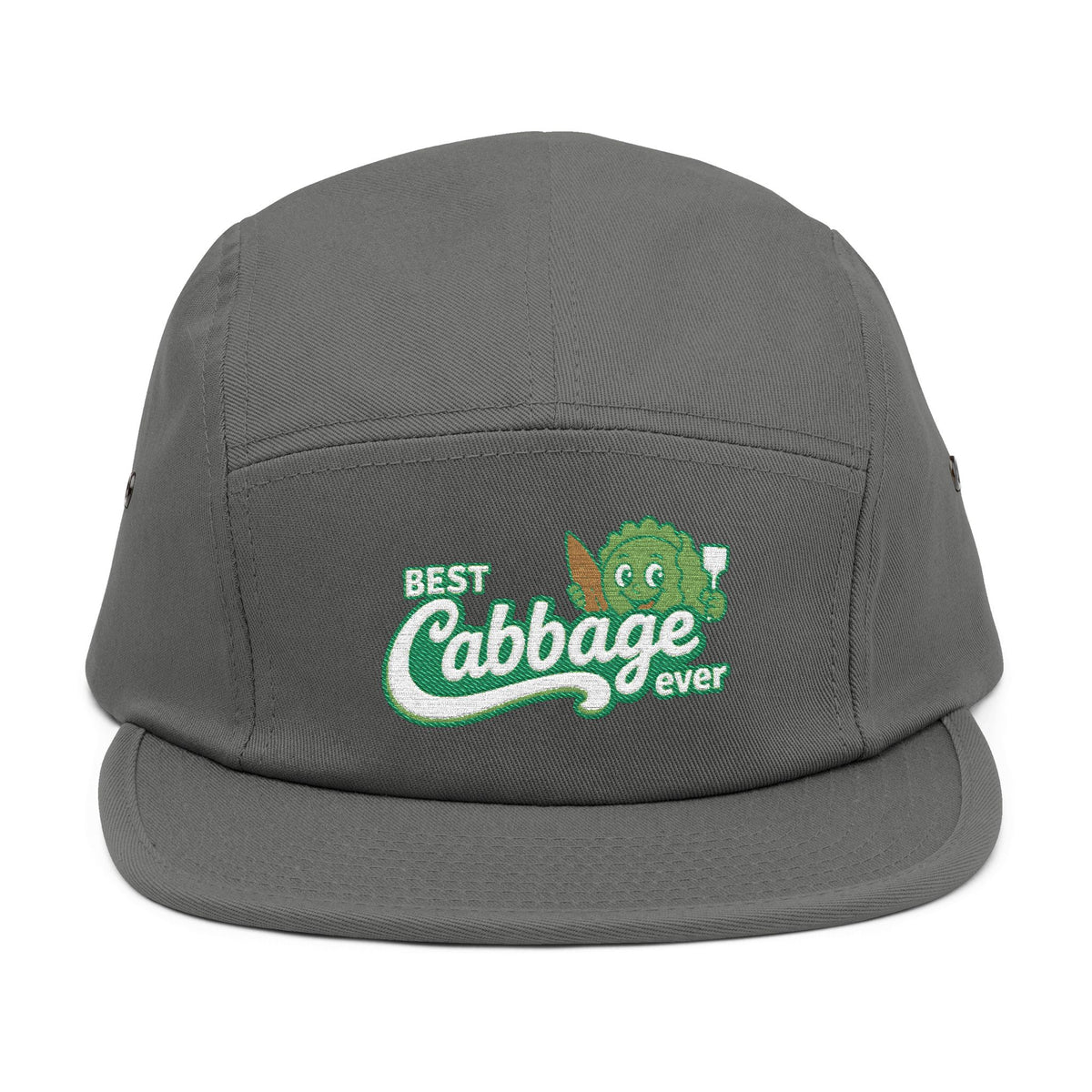 Best Cabbage Ever Embroidered 5-Panel Cap — Cute Vegetable Hat for Gardeners & Foodies