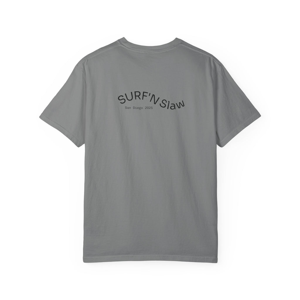 Okonomiyaki Japanese Vertical Script T-Shirt — Surf 'N Slaw San Diego 2025 Tee