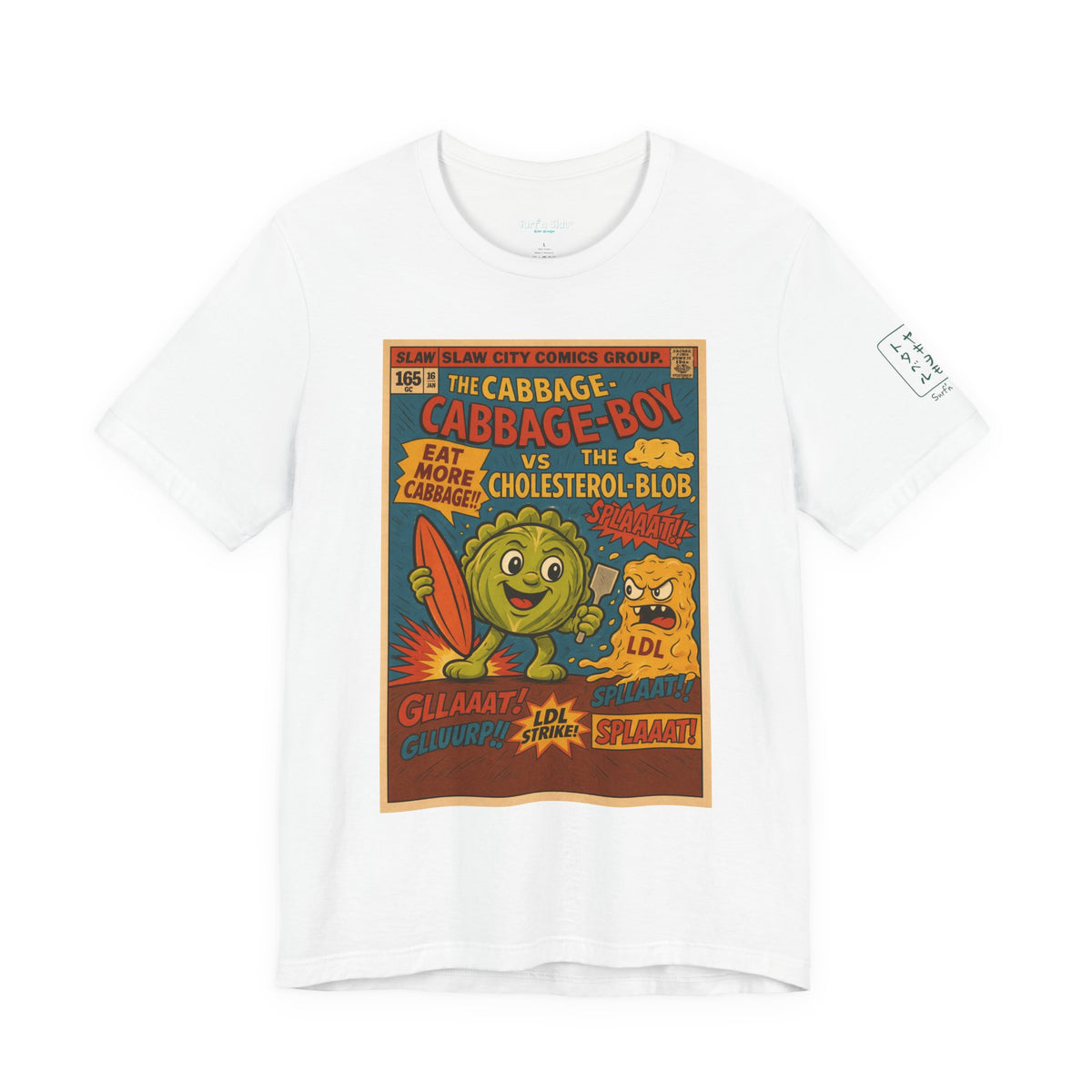 Cabbage Boy Retro Comic T‑Shirt — Vintage Veggie Cartoon Tee