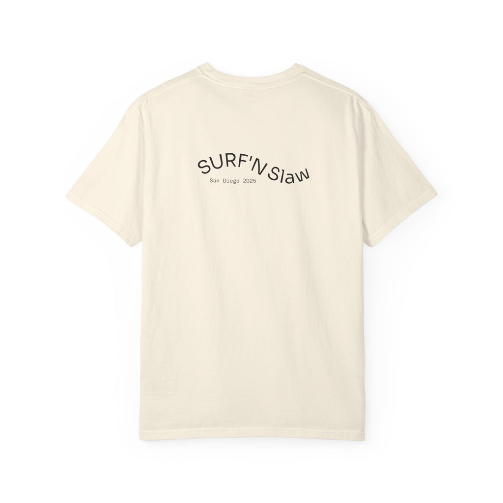 Okonomiyaki Japanese Vertical Script T-Shirt — Surf 'N Slaw San Diego 2025 Tee