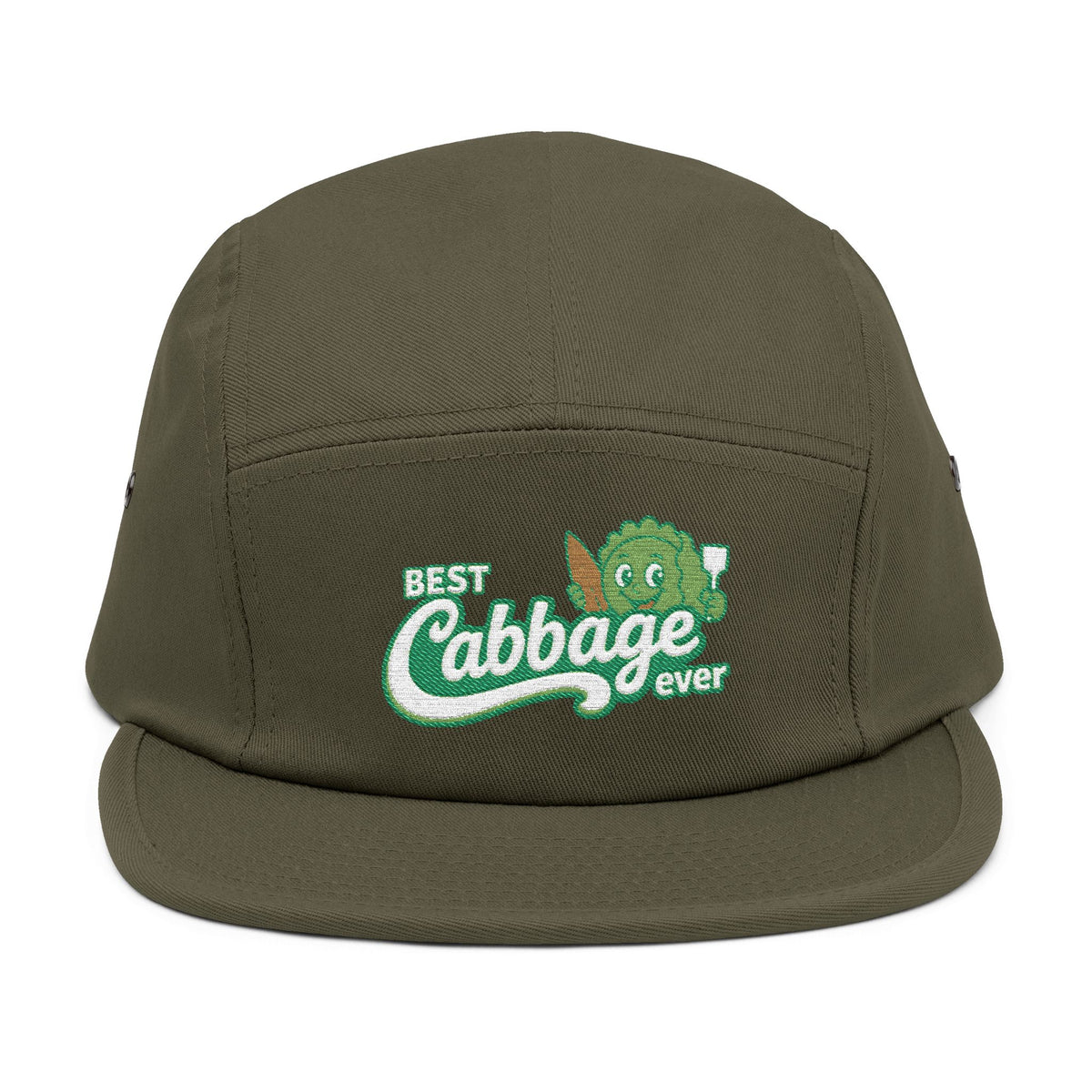 Best Cabbage Ever Embroidered 5-Panel Cap — Cute Vegetable Hat for Gardeners & Foodies