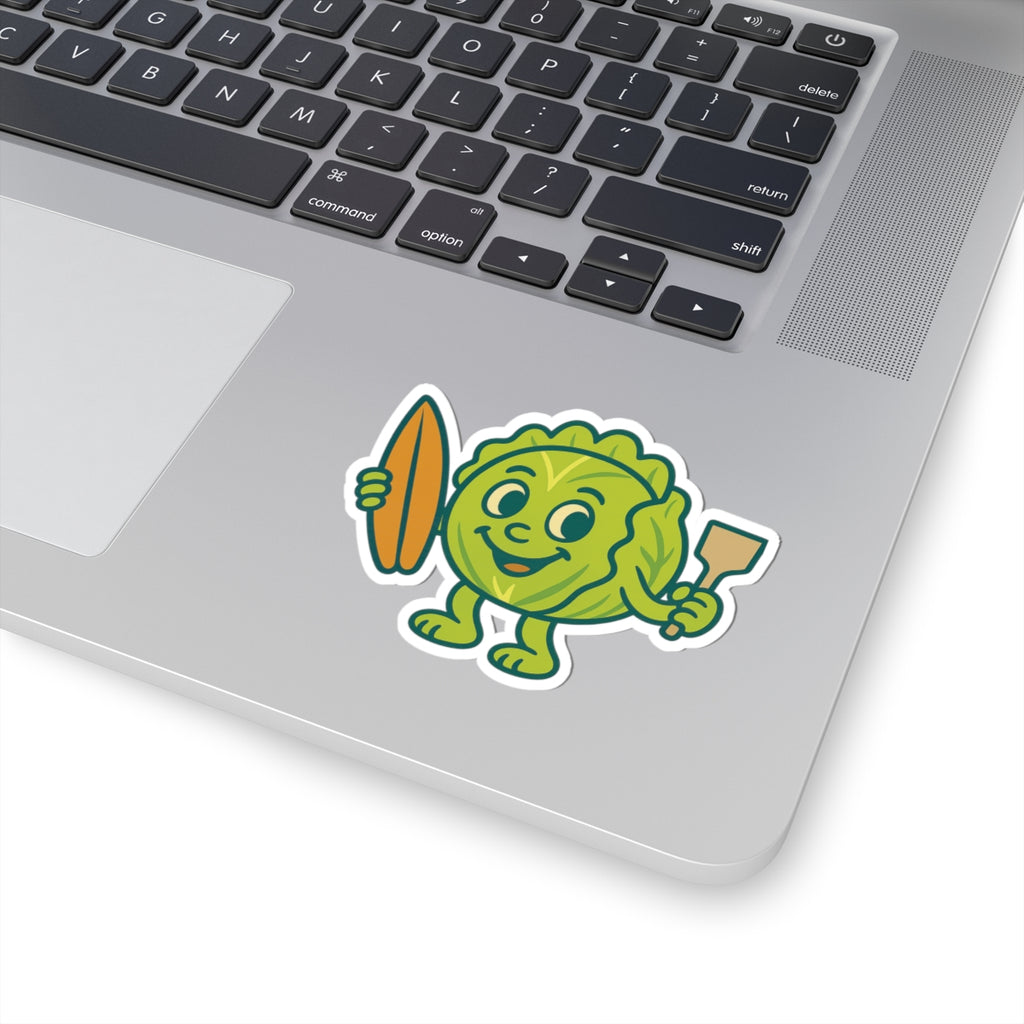 Surf'n Slaw Cabbage boy Sticker
