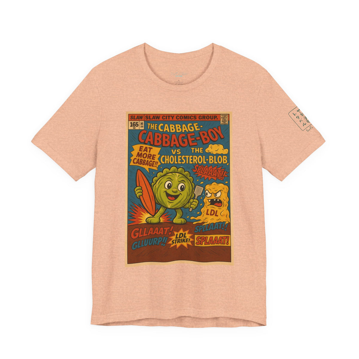 Cabbage Boy Retro Comic T‑Shirt — Vintage Veggie Cartoon Tee