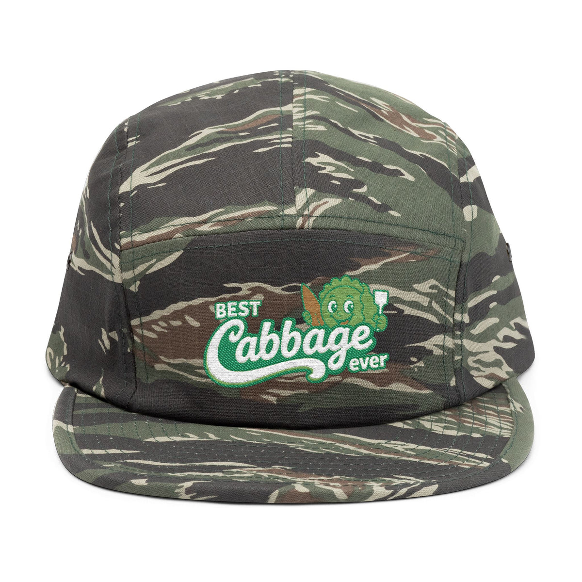 Best Cabbage Ever Embroidered 5-Panel Cap — Cute Vegetable Hat for Gardeners & Foodies
